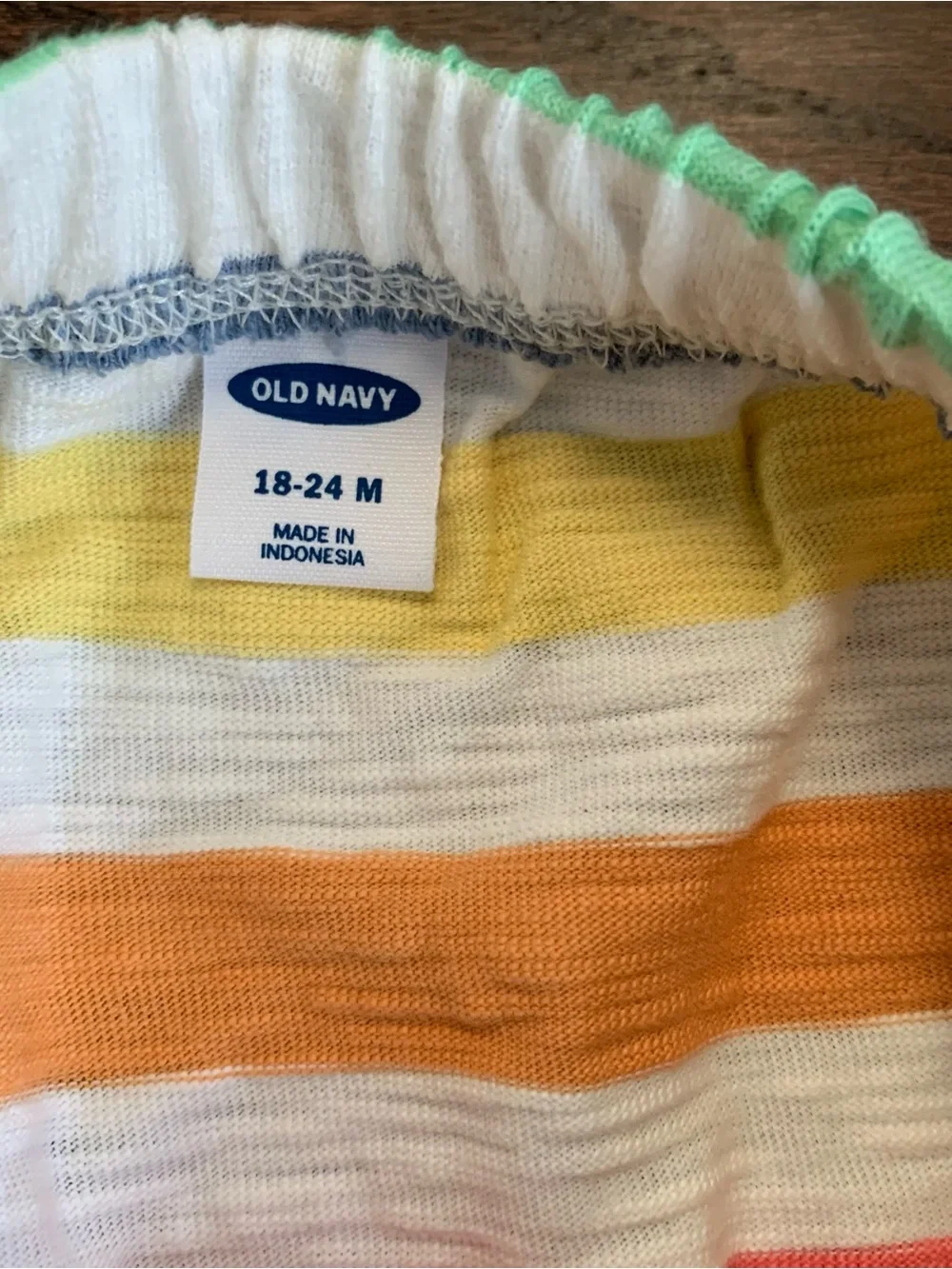 NWT pastel striped Old Navy cotton pants in size 18-24mo